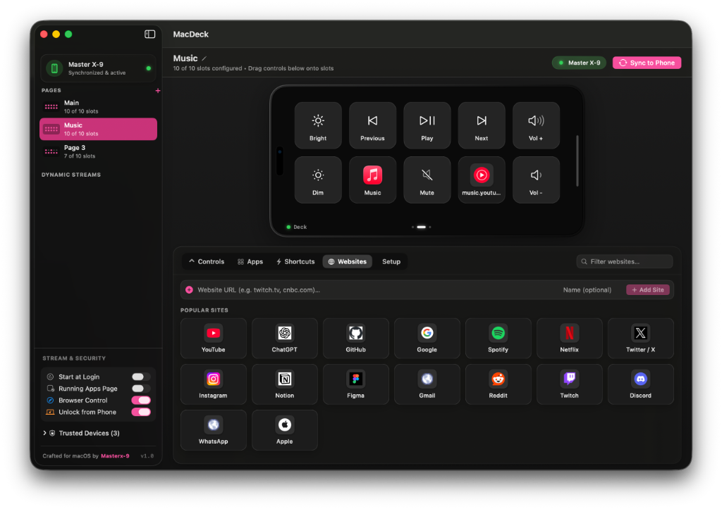 MacDeck macOS Studio Desktop App